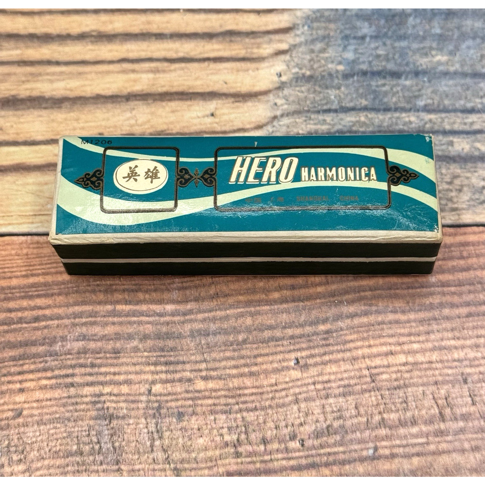 Vtg HERO HARMONICA 10 Holes-Excellent‎ Condition with Box 1960s Shanghai China
